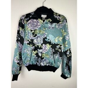 Y2K ALERT!! Allison Taylor floral/butterfly 100% Silk jacket